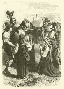 Kalıntıların sergilenmesi, İtalya (gravür) by Gustave Janet