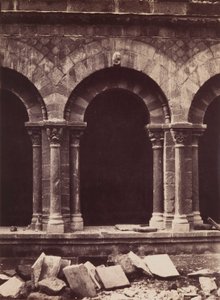 Notre-Dame Katedrali, Cloister Arcade Detayı, Le Puy by Gustave Le Gray