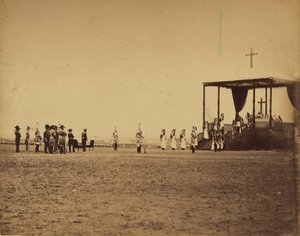 [İmparatorun Huzurunda Chalons Kampında Askeri Ayin (Le messe militaire..Camp de Chalons...presence de l