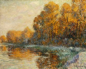 Sonbaharda Nehir Kenarı; Sonbaharda Nehrin Kıyıları, 1912 by Gustave Loiseau