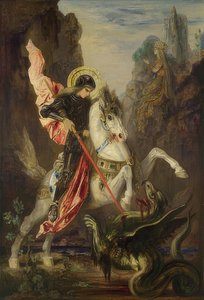 Aziz George ve Ejderha. 1889-90 by Gustave Moreau
