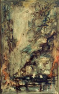 Eskiz (iki maceracı ve tılsım (?) için) by Gustave Moreau