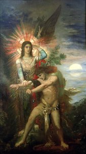 Yakup ve Melek, 1878 by Gustave Moreau