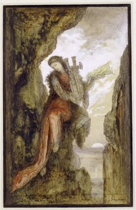 Uçurumdaki Sappho by Gustave Moreau