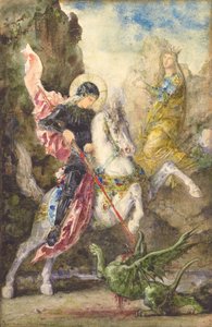Aziz George ve Ejderha, 1869 by Gustave Moreau