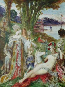 Tekboynuzlar (tuval üzerine yağlı boya) by Gustave Moreau
