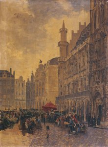 Brüksel'deki Grande Place by Gustave Walckiers
