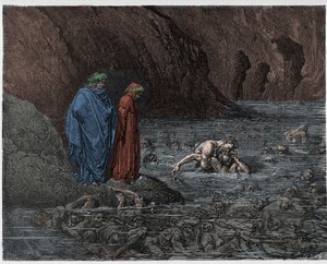 Cehennem, Canto 32: Ugolino (Ugolin della Gherardesca) Başpiskopos Ruggieri