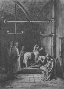 Sığınaktaki Tuvalet by Gustave after Dore