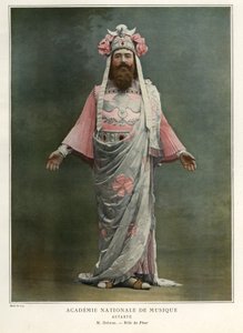 Phur rolünde Jean-Francois Delmas, 'Le Theatre' dergisinden illüstrasyon by Guy Du
