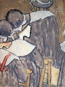 Kilisedeki Çocuklar (kağıt üzerindeki kurşun kalem izleri üzerine gövde rengi) (ayrıca bkz. 130312, 281886) by Gwen John