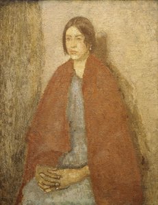 Kırmızı Şallı Genç Kadın, by Gwen John