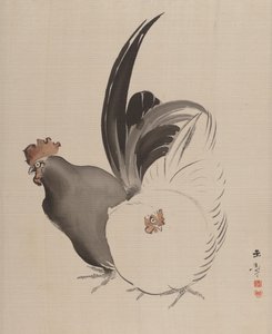 Horoz ve Tavuk, 1887-92. by Gyokusho Kawabata