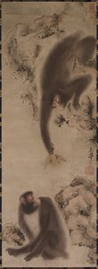 Maymunlar, ç. 1800. by Gyokutei Katsu
