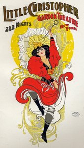 Eğlence. Dans. Cancan dansçı. Poster H.A. Thomas, Little Christopher Tiyatrosu