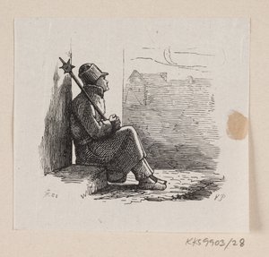 HC Andersen'de "Lykkens Kalosker" için çizim, "Peri Masalları ve Öyküler", Cilt 1 by H.P. Hansen