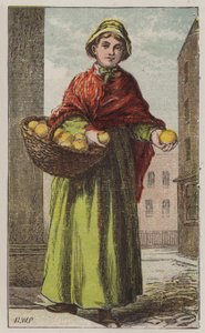 Turuncu kız (renkli taş) by H.W. (after) Petherick