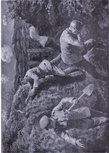 Teğmen Rochfort patlamak üzere olan bir bombayı alır ve siperden fırlatır (VC ödülü verilir) (lito) by H. Ripperger