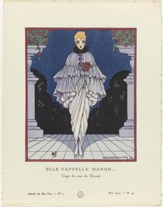 Gazette du Bon Ton, 1914 - No. 5, Pl. 45: Adı Manon (...) / Doucet