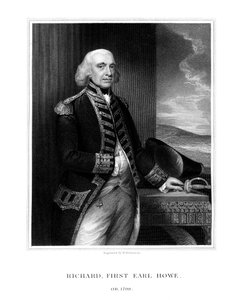 Richard Howe, 1 Earl Howe, İngiliz amiral, 1832.
