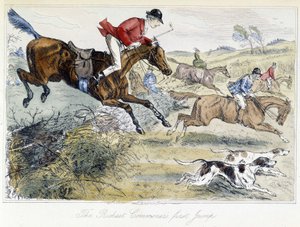 Av sahnesi, tilki avı üzerine İngiliz karikatürü, Thomas Scott veya Hawbuck Grange