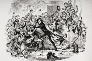 Charles Dickens'ın Nicholas Nickleby için illüstrasyonu by Hablot Knight (1815 92) Browne