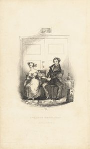 Charles Dickens (1812-70) tarafından yazılan Garip Beyefendi: Komik Bir Burletta kitabının ön yüzü by Hablot Knight Browne