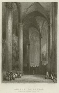 Amiens Katedrali, Koronun Güney Yakası Doğuya Bakıyor by Hablot Knight Browne