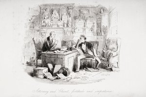 Avukat ve Müvekkil, metanet ve sabırsızlık, Charles Dickens (1812-70) tarafından 1853