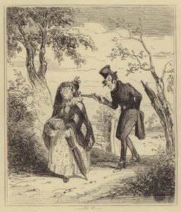 Bartlett Bayan Lewis'i vuruyor by Hablot Knight Browne