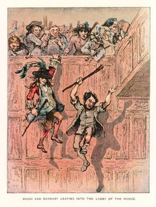 Barnaby Rudge için illüstrasyon. by Hablot Knight Browne