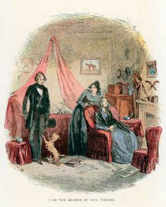 David Copperfield için İllüstrasyon by Hablot Knight Browne