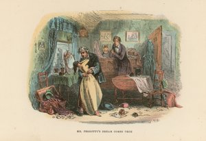 David Copperfield için İllüstrasyon by Hablot Knight Browne