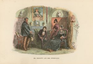 David Copperfield için İllüstrasyon by Hablot Knight Browne