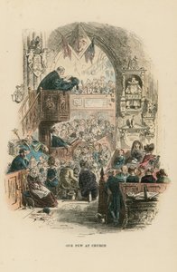 David Copperfield için İllüstrasyon by Hablot Knight Browne