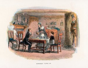 David Copperfield için İllüstrasyon by Hablot Knight Browne