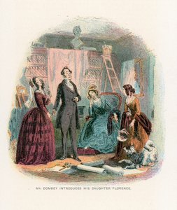 Dombey ve Oğul için İllüstrasyon by Hablot Knight Browne