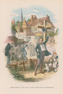Martin Chuzzlewit için çizim by Hablot Knight Browne