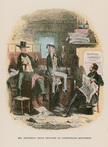 Martin Chuzzlewit için çizim by Hablot Knight Browne