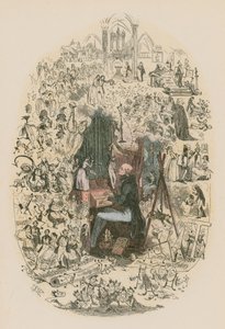 Martin Chuzzlewit için çizim by Hablot Knight Browne