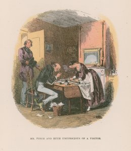 Martin Chuzzlewit için çizim by Hablot Knight Browne