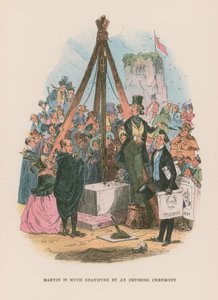 Martin Chuzzlewit için çizim by Hablot Knight Browne