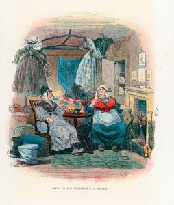 Martin Chuzzlewit için çizim by Hablot Knight Browne