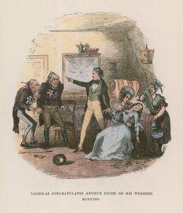 Nicholas Nickleby için İllüstrasyon by Hablot Knight Browne
