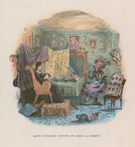 Nicholas Nickleby için İllüstrasyon by Hablot Knight Browne