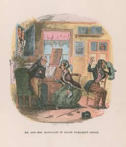Nicholas Nickleby için İllüstrasyon by Hablot Knight Browne