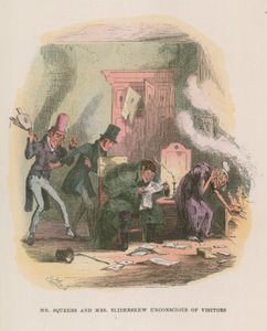 Nicholas Nickleby için İllüstrasyon by Hablot Knight Browne