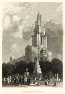 Kireç Evi Kilisesi; Aziz Anne Kilisesi, Limehouse, Londra by Hablot Knight Browne
