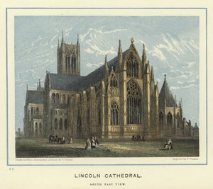 Lincoln Katedrali, güney doğu görünümü by Hablot Knight Browne