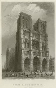 Notre Dame Katedrali, Batı Cephesi by Hablot Knight Browne